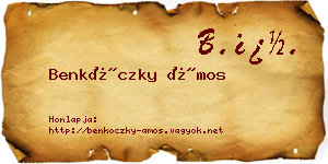 Benkóczky Ámos névjegykártya